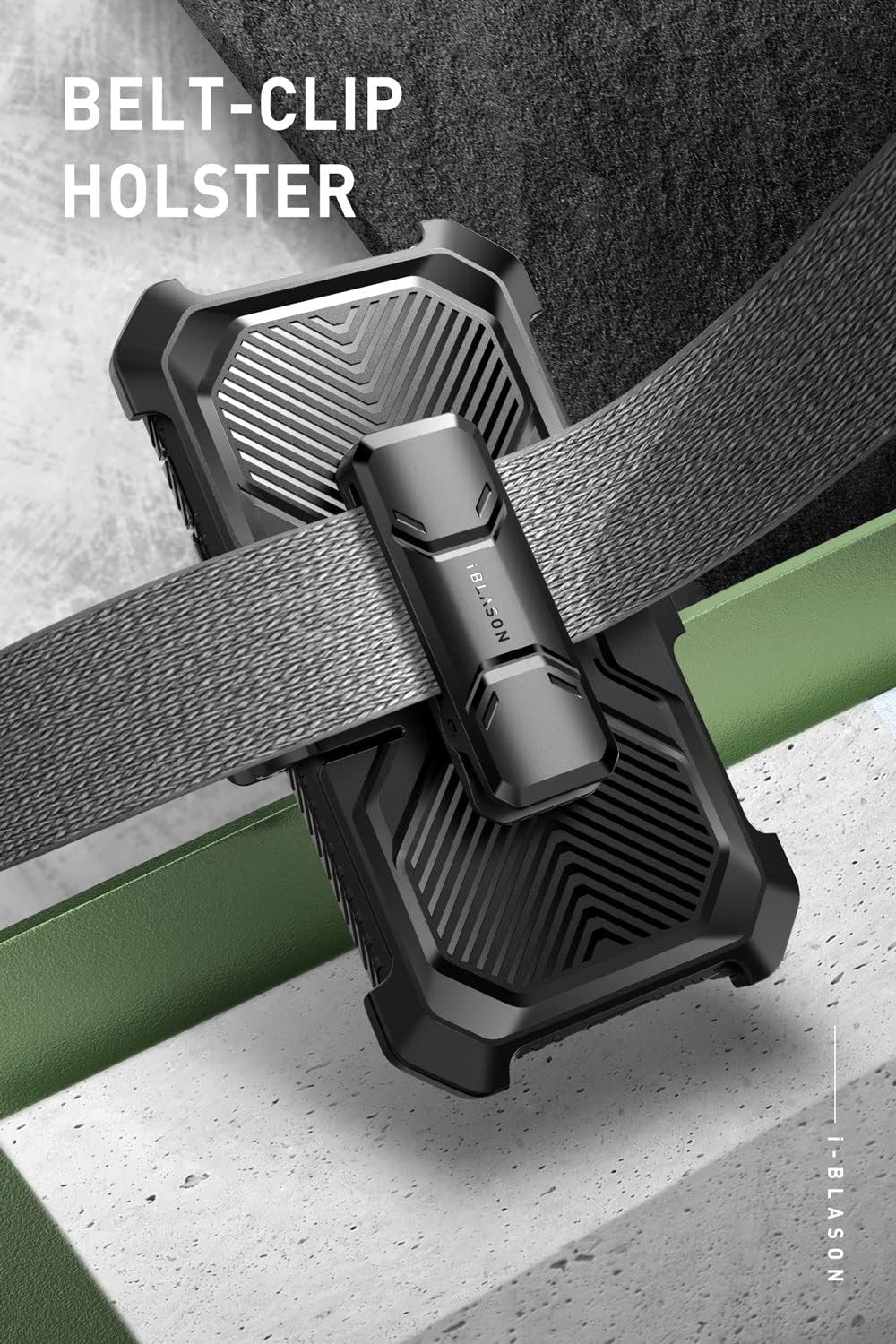 i-Blason Armorbox for iPhone 14 Plus Case with Stand & Belt Clip [Built-in Screen Protector] [Military-Grade Protection] Full-Body Rugged Kickstand Protective Bumper Case for iPhone 14 Plus (Guldan) - Image 6