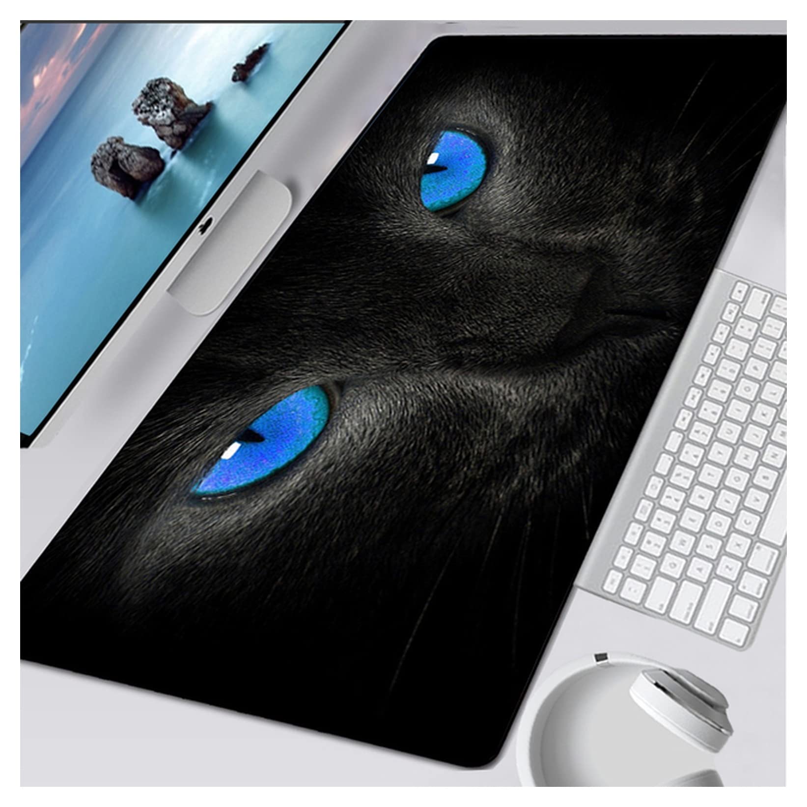 Tappettino del mouse GRANDE GAMING TOURY PAD Computer Mousepad Pc Gamer Mouse Mat Laptop Mausepad Carino Cat Eyes Mouse Tappeto Tastiera Tastiera tappetino da tavolo Tappetino per mouse da gioco ( Col