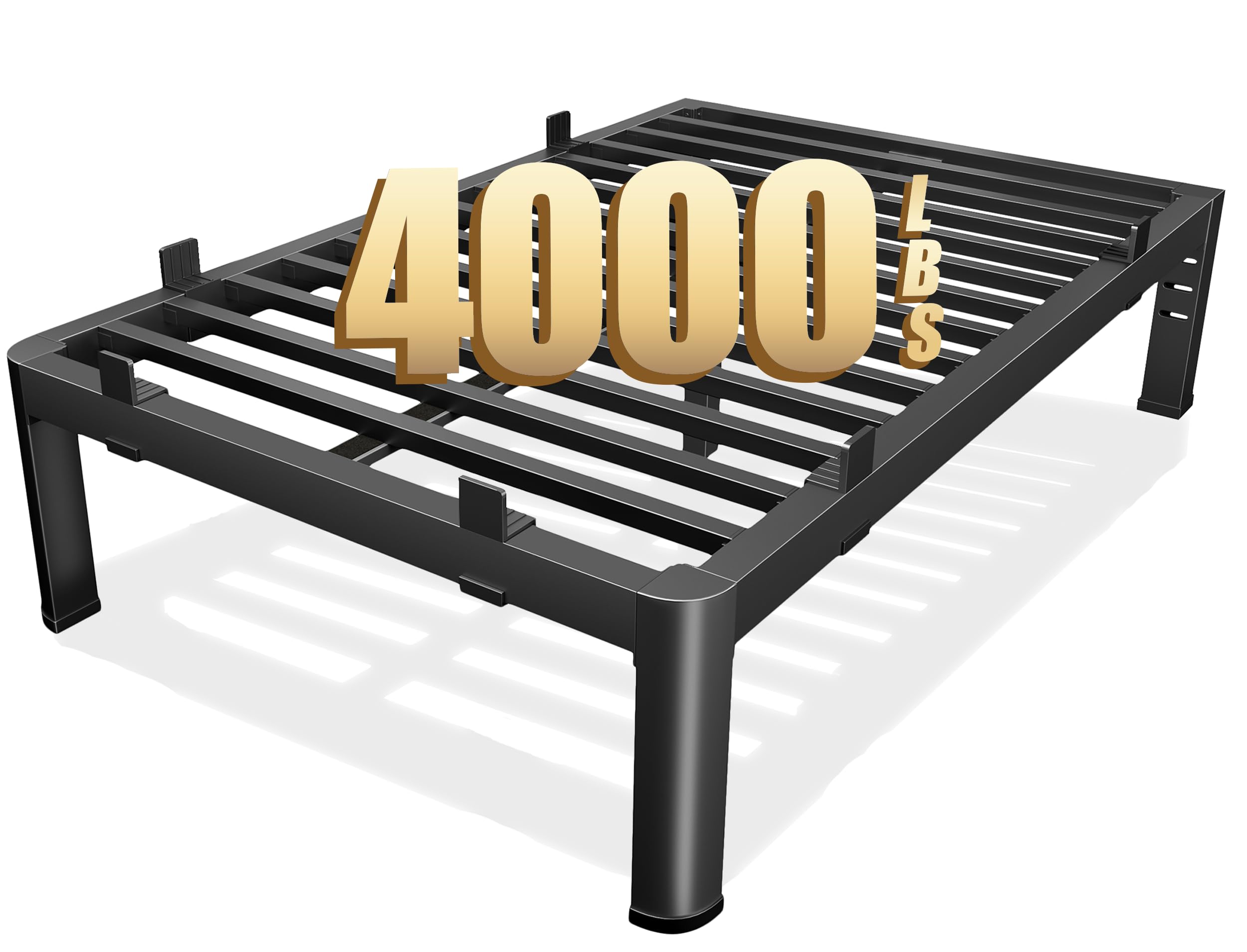 Photo 1 of Cresyfu 14 Inch Metal Cal King Bed Frame with Heavy Duty Steel Support