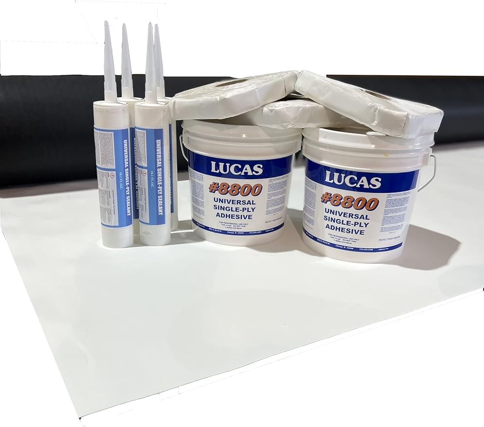 PVC RV Rubber Roof Kit 10' Wide x 10'40' Long RV (Camper