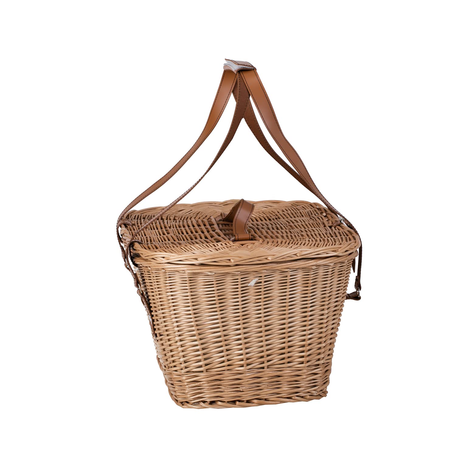 e-wicker24 Panier de Pique-Nique en Osier XXL avec Couvercle - Grand Panier de Rangement pour Fruits et légumes - Panier à provisions - Panier à Repas tressé