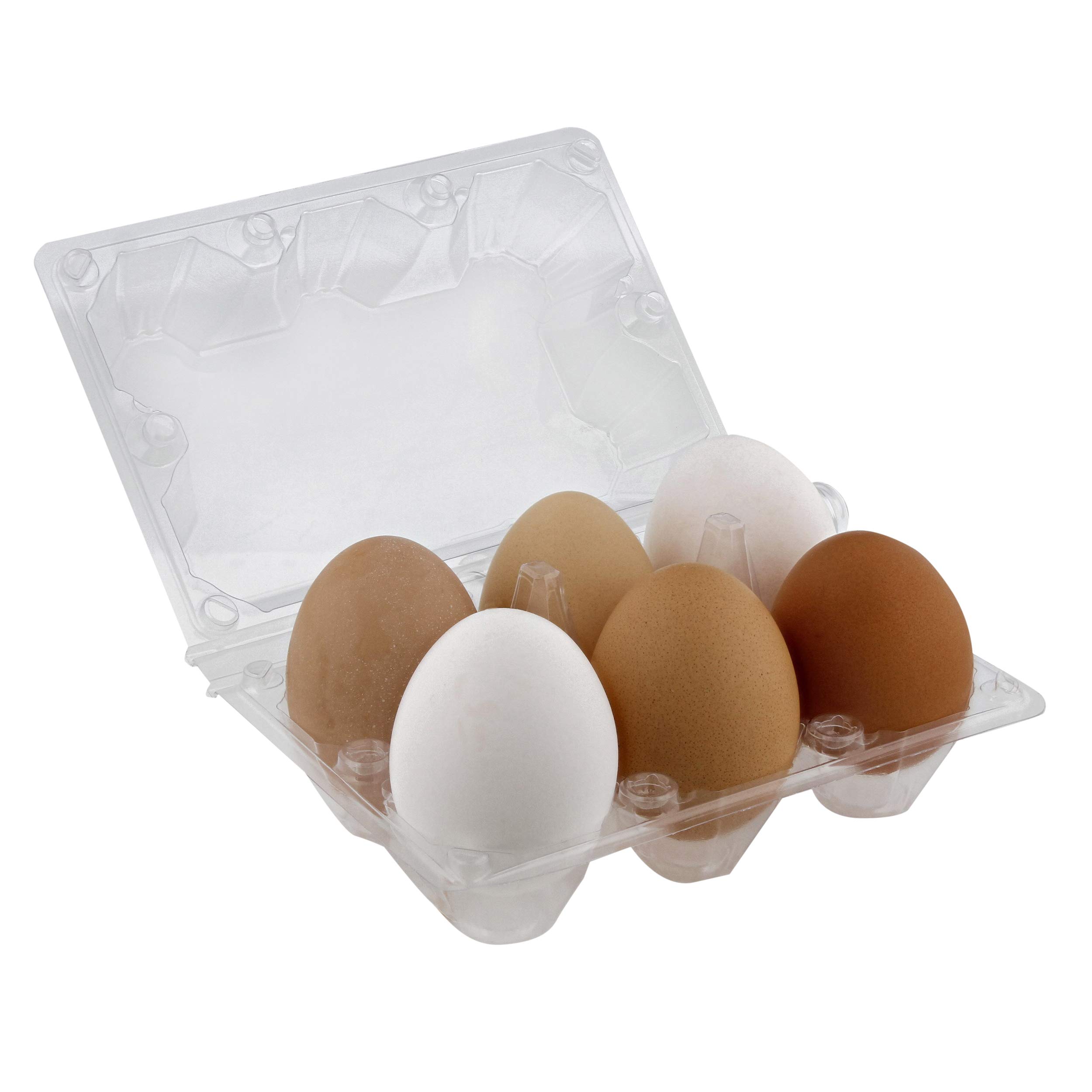 Amazon｜Rural365 Plastic Egg Carton for 6 Eggs, 25ct - Reusable