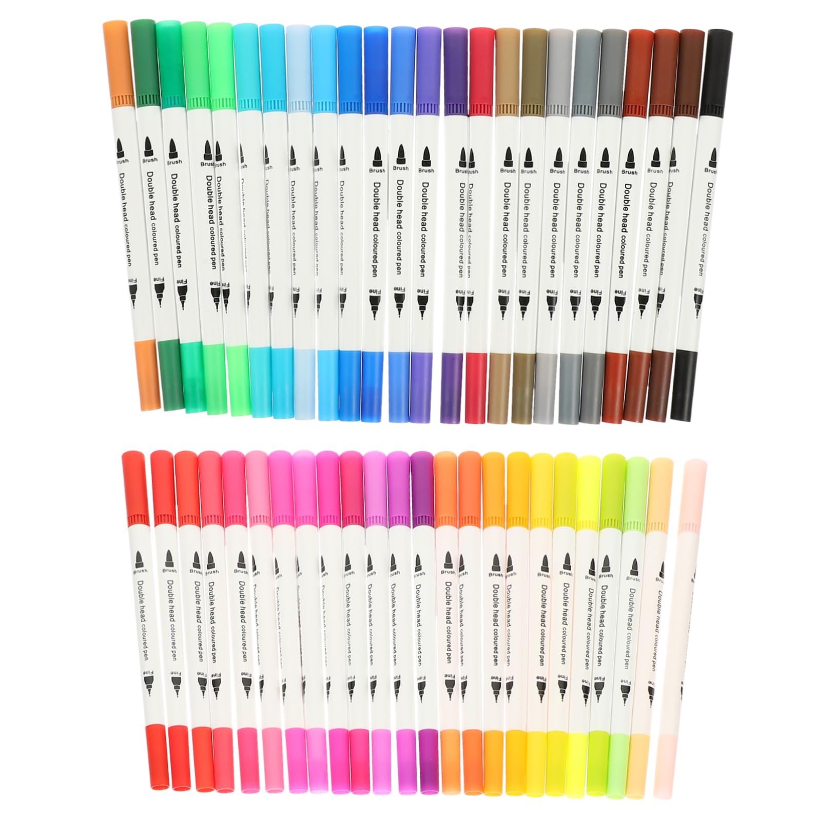 Pennarelli Acquerelli per Studenti e Artisti, 48 Pezzi, Set | Plastico, per Sketching e Outlining, Scrittura Fluida e Colorazione Uniforme
