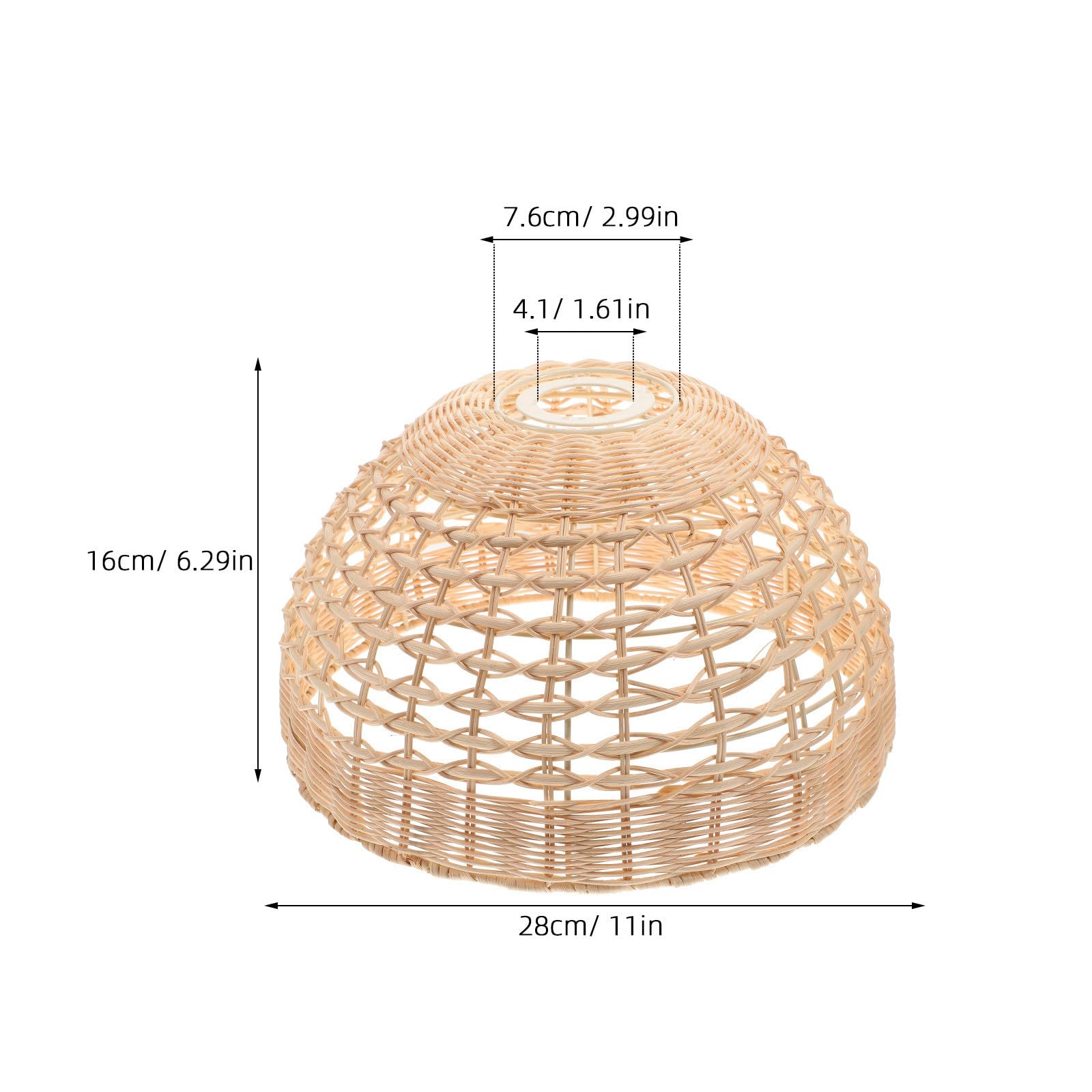 Paralume per Lampada in Rattan Moderno Intrecciato, Morbido Diffusore di Luce e Protezione Lampade, per Decorazioni Natalizie e Arredamento Casa