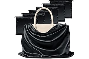 7 Pack Premium Satin Dust Bags for Ultimate Purse & Shoe Protection