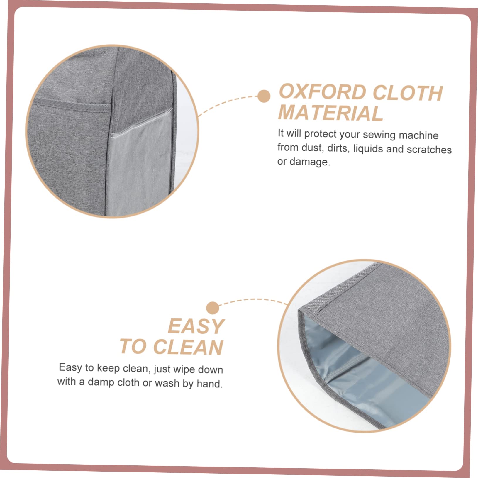 Beatifufu Practical Sewing Machine Case Universal Cover Sewing Organizer for Supplies Oxford Fabric Easy to Clean