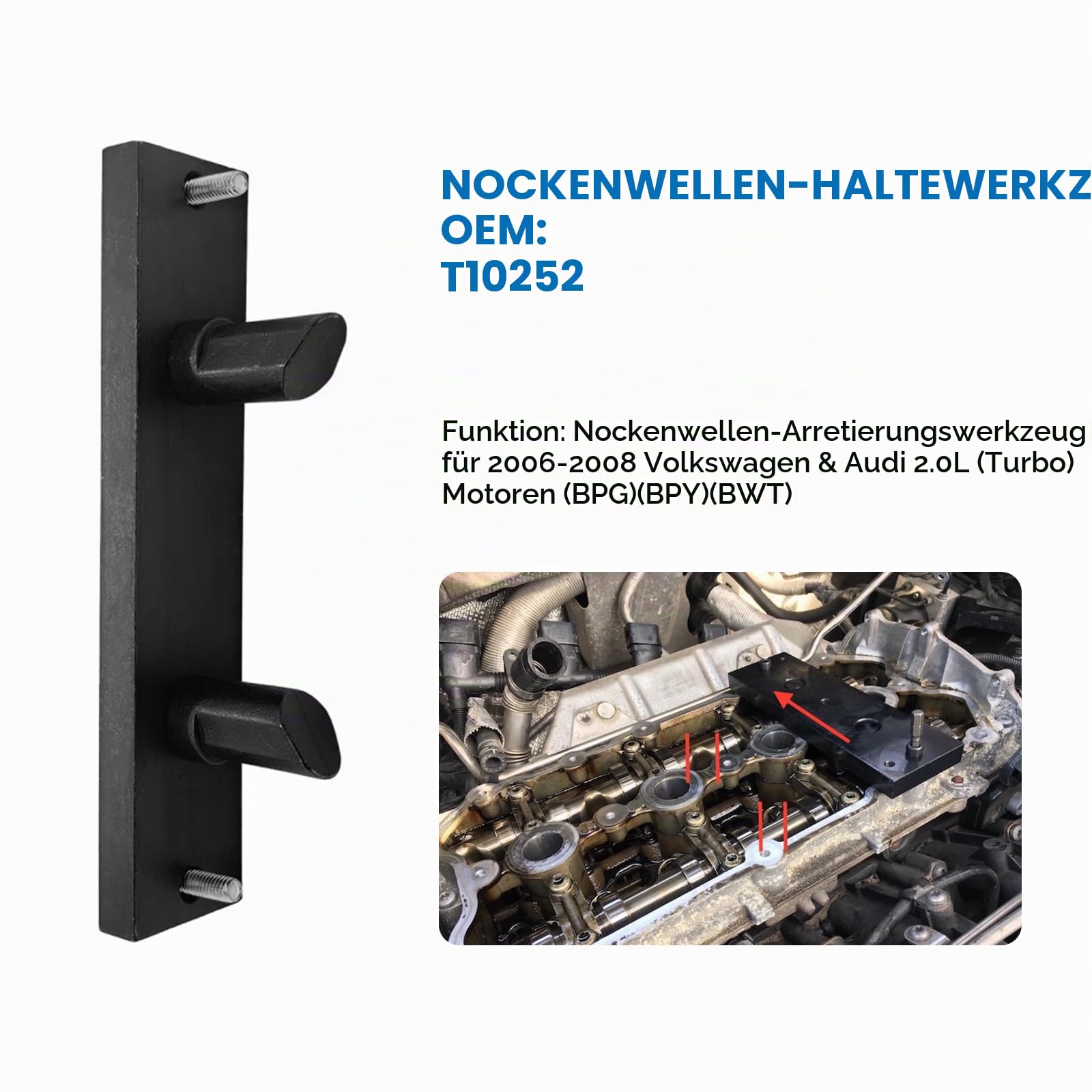 Motor Einstellwerkzeug, Nockenwelle Arretierwerkzeug für VW für Audi