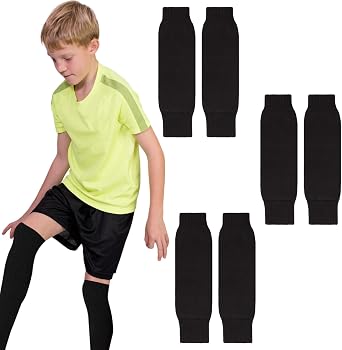 3 Pairs Kid Soccer Sleeves, Calf Compression Sleeve,Sports Shin Guard Sleeves for Youth Boys Girls Rugby Baseball Football Softball