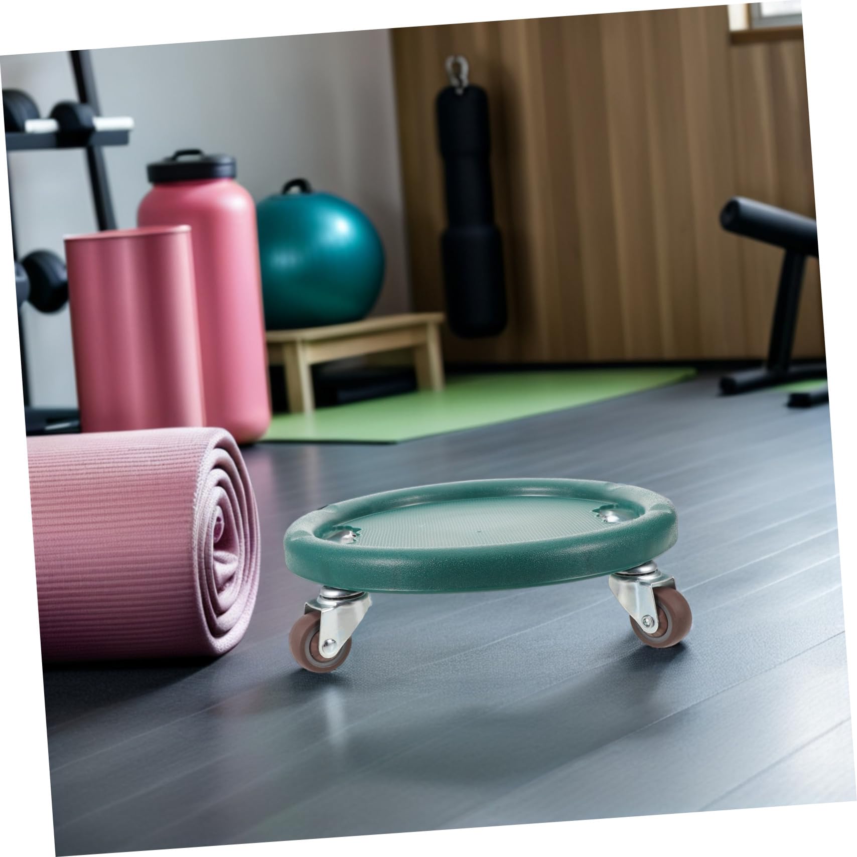 Disco Fitness Addominale Ruote Stabile con Ruote Omnidirezionali per Allenamento Core e Tonificazione Completa Corpo Attrezzo Portatile per Esercizi Addominali e Potenziamento