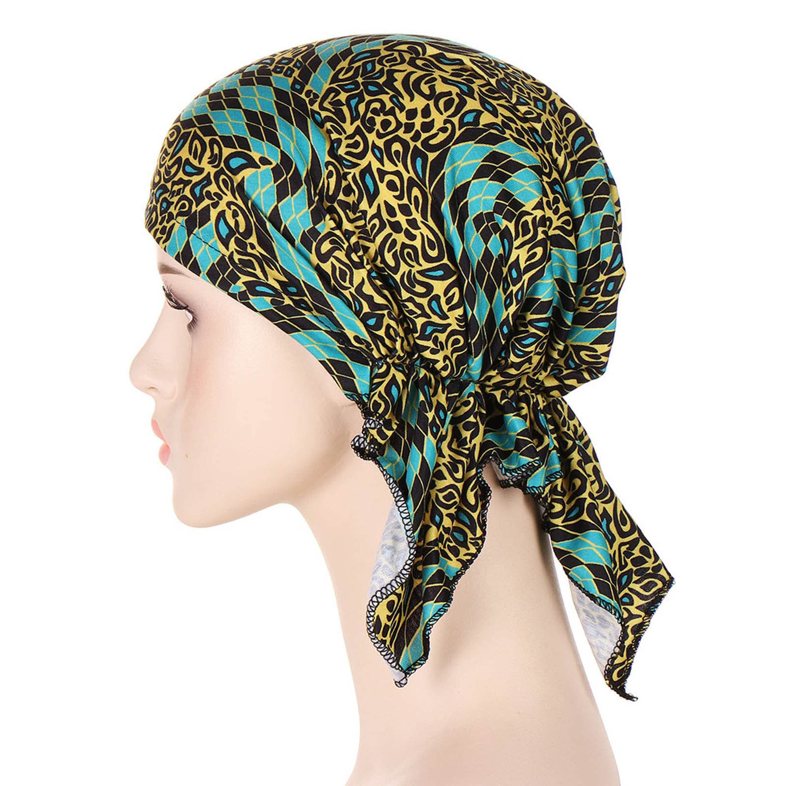 Bonnet Turban Chimio Pour Femme - Casquette Baseball Réglable Ruban Rose Brodé