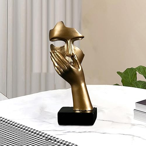 Miniatura 7 de Estatua de arte facial moderno y simple creativo, escultura de pensador, figura abstracta, artesanía, artilugio, tallado a mano, para el hogar,