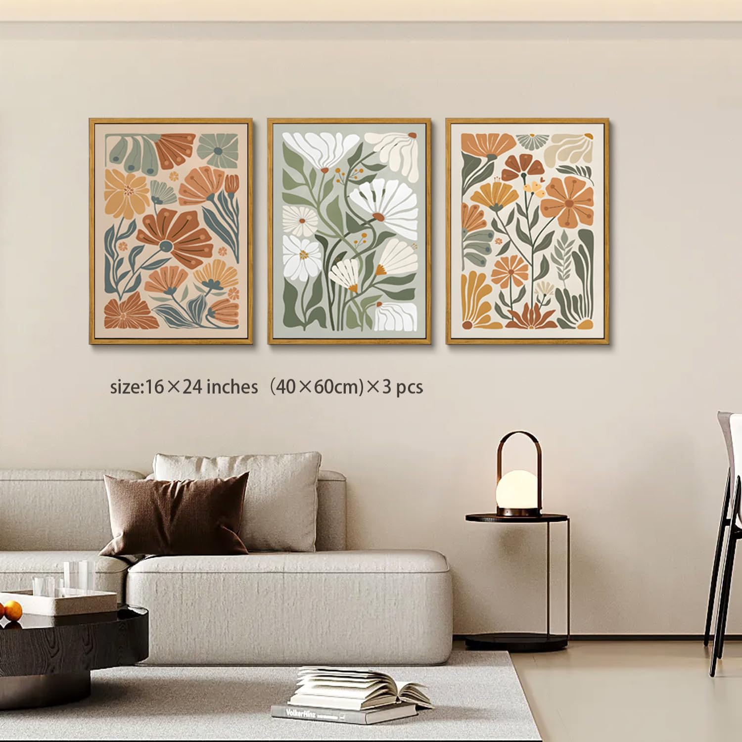 Amazon.com: KISSFOX Framed Canvas Wall Art Abstract Floral