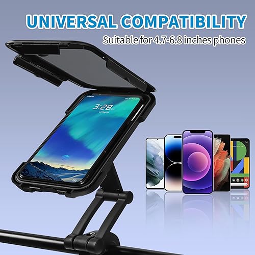 Miniatura 9 de Soporte de teléfono impermeable para bicicleta, soporte para teléfono de bicicleta con pantalla táctil, bolsa universal impermeable para teléfono
