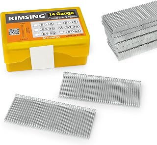 KIMSING 14 Gauge 1-1/2-Inch Galvanized Steel Concrete T Nails 800PCS/Box