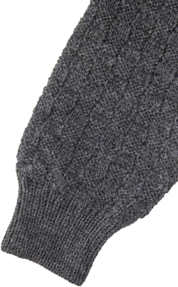 Aran Crafts Basket Stitch Crew Neck Sweater (100% Wool) - Image 5