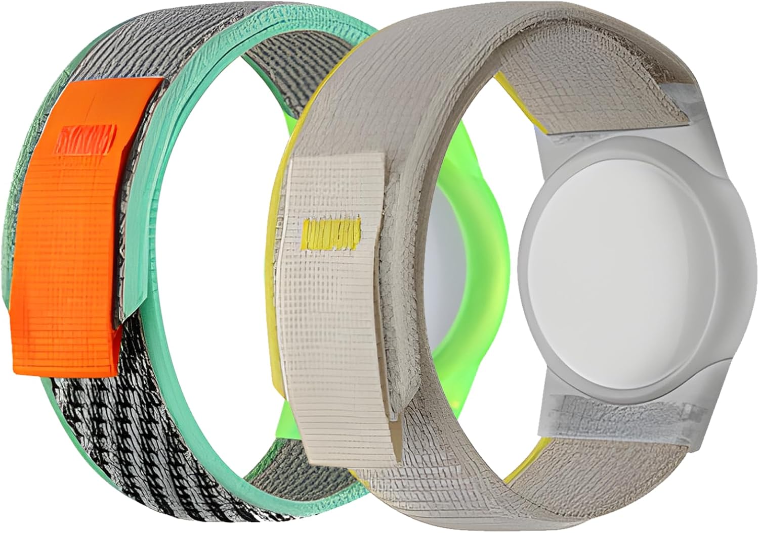 SAVITA AirTag Armband Für Kinder - 2er Set Silikon Armband Schwarz/Weiß