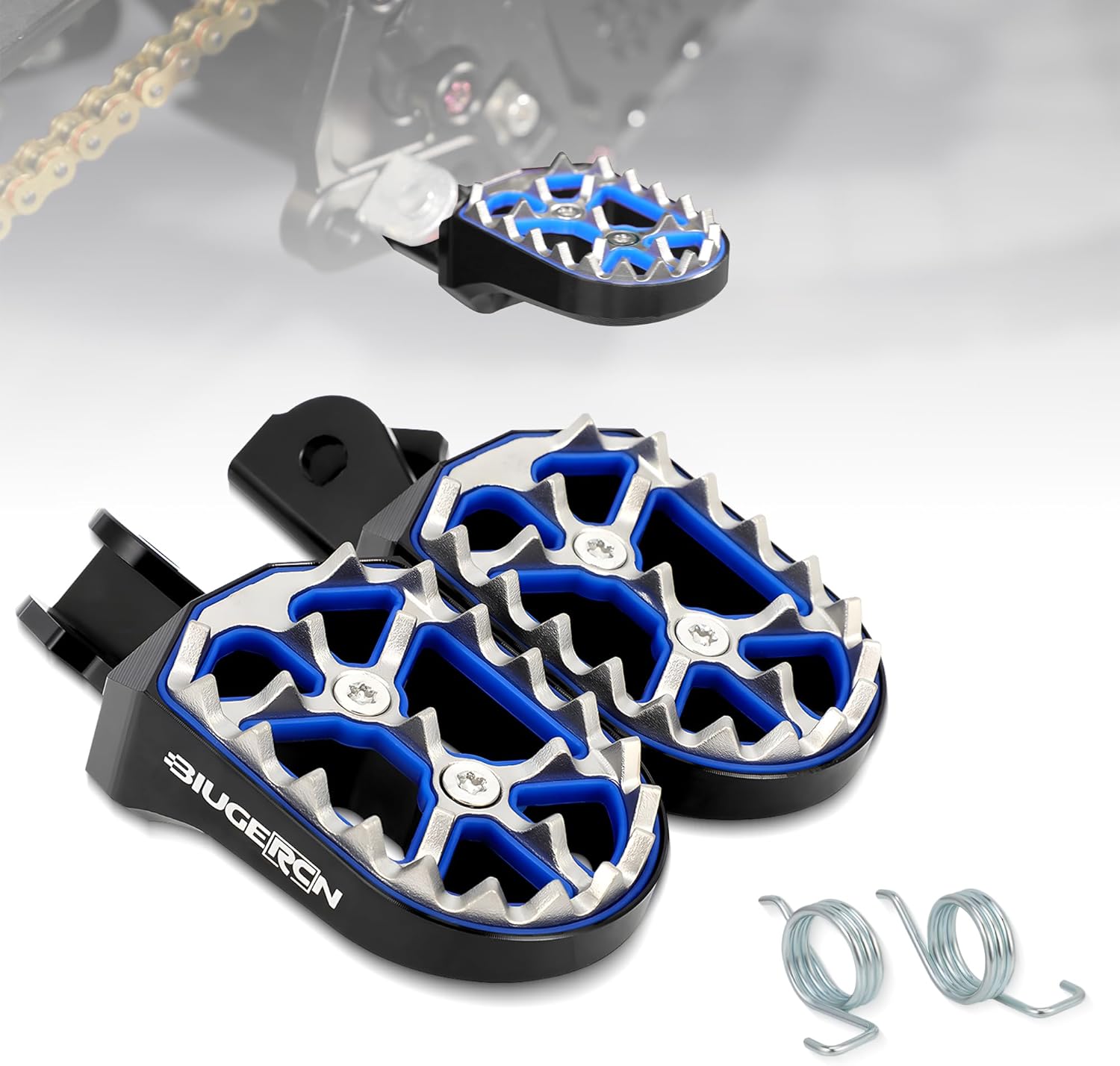 Electric Dirt Bike Foot Pegs,Double-Deck CNC Footpegs Rest for Surron Light Bee X S/E Ride Pro S SS SR/Rawrr Mantis Mini R Mantis X/Talaria Sting MX3 R MX4-Purple