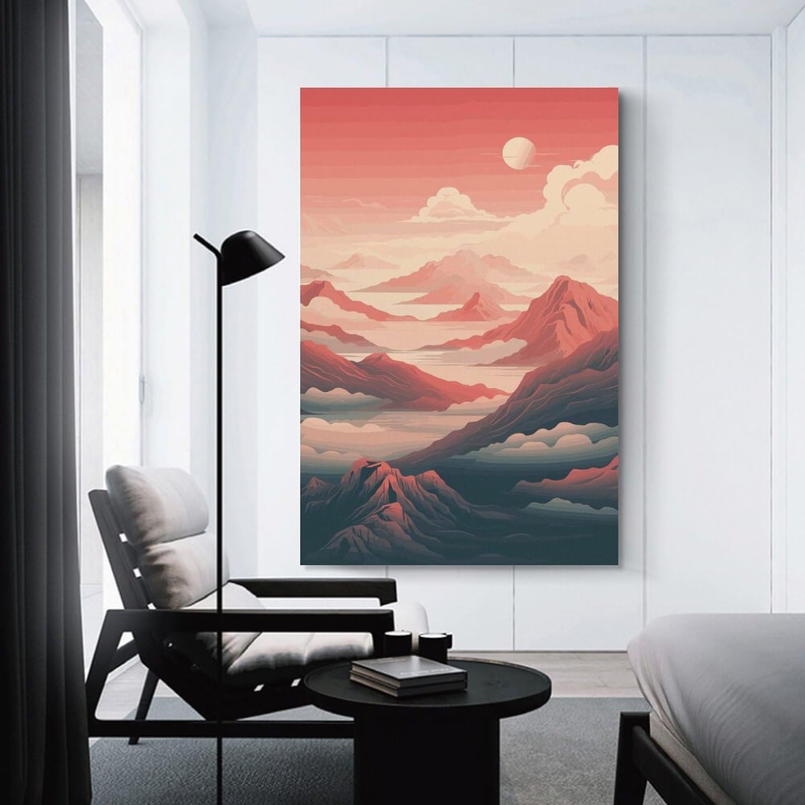 Junmoney Charming Landscape Hanging Wall Art 12x18inch(30x45cm), for Lounge, Bedroom Or Personal Spaces, Home Decor Gift with Stylish Appeal