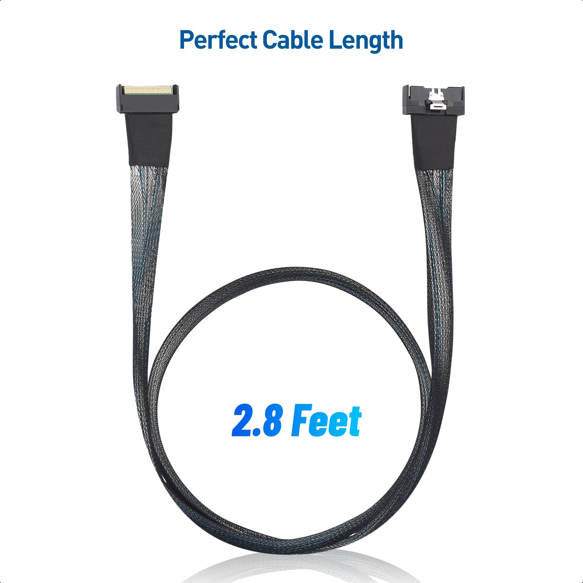 Cable Matters Cavo MCIO x8 a 74 pin (cavo MCIO), 0,85 m, supporta PCIe Gen5, SFF-TA-1016 Mini Cooledge IO Cable