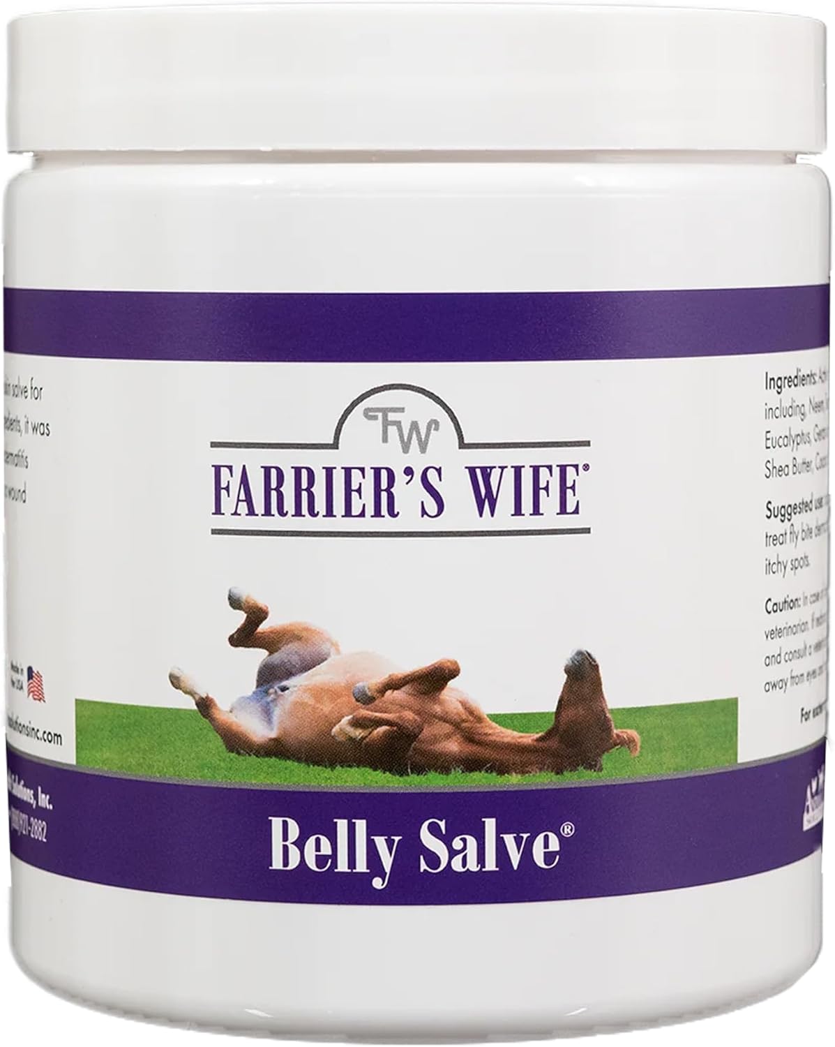 Farrier’s Wife Belly Salve - Natural Soothing Salve for Horses | Helps Fly Bite Dermatitis and Promotes Hair Growth | Belly Balm for Philly | Sweet Itch Ointment for Mare - 20oz
