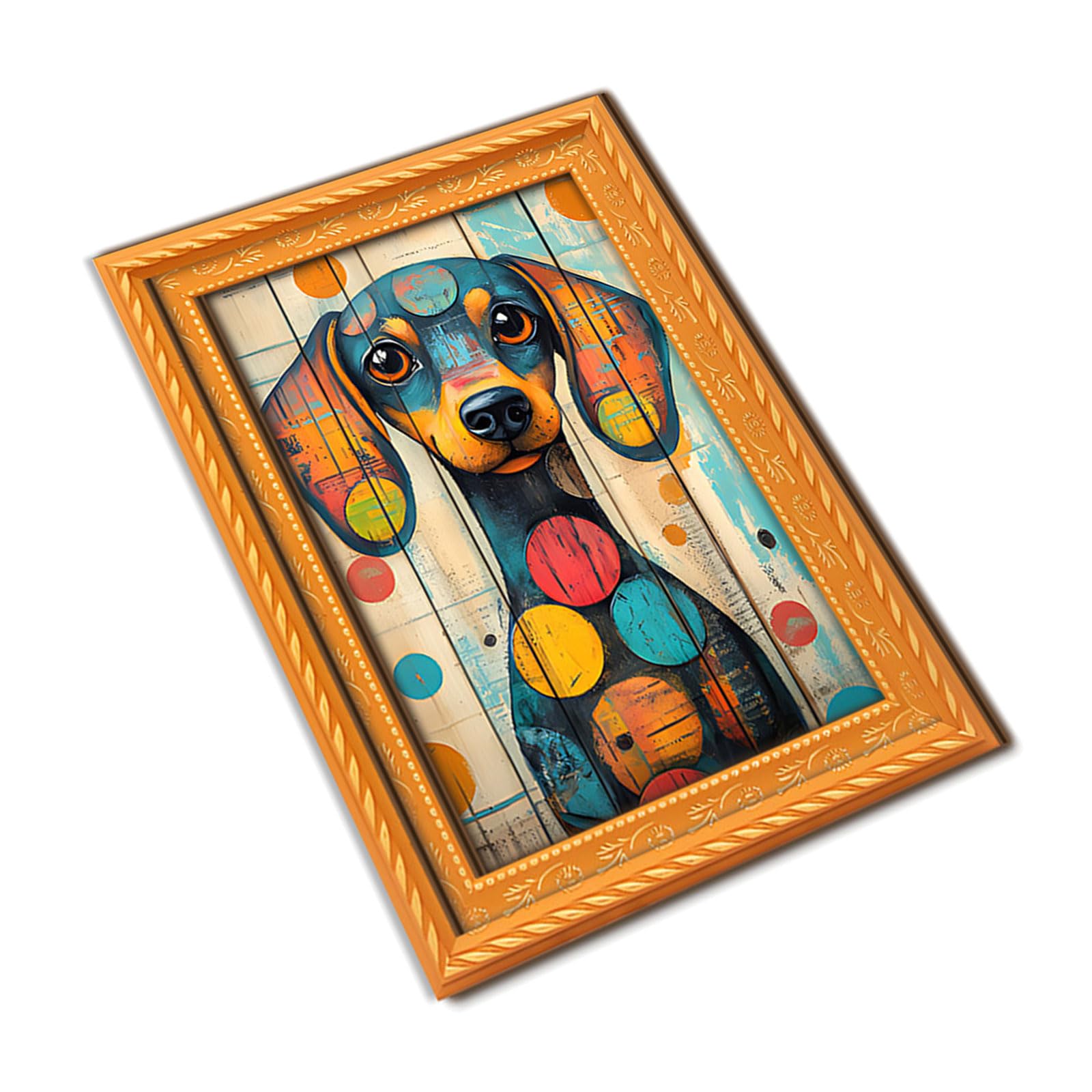 Jazuaiao Unique Retros Dog Art Decoration Cats Picture Frame Refrigerator Magnets for Fridge or Offices Cats Picture Frame Refrigerator Magnets