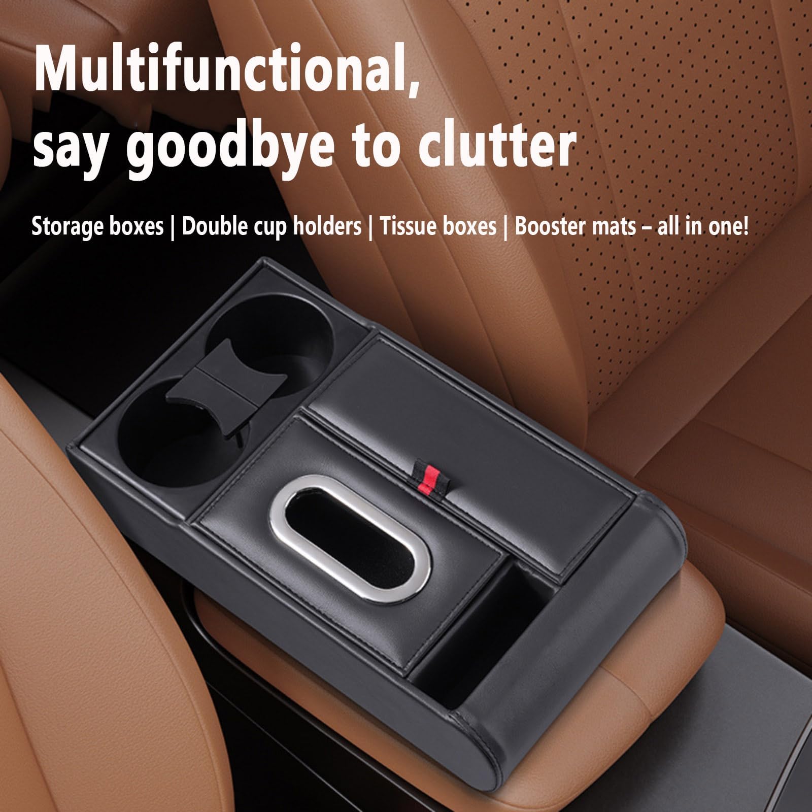 Organizer per Bracciolo Auto per Opel Grandland 2017–2022 2023 2024 2025 2026, Scatola Portaoggetti, Multiuso Tappetino per Bracciolo Auto, Accessori Interni Auto, Organizer Consolle