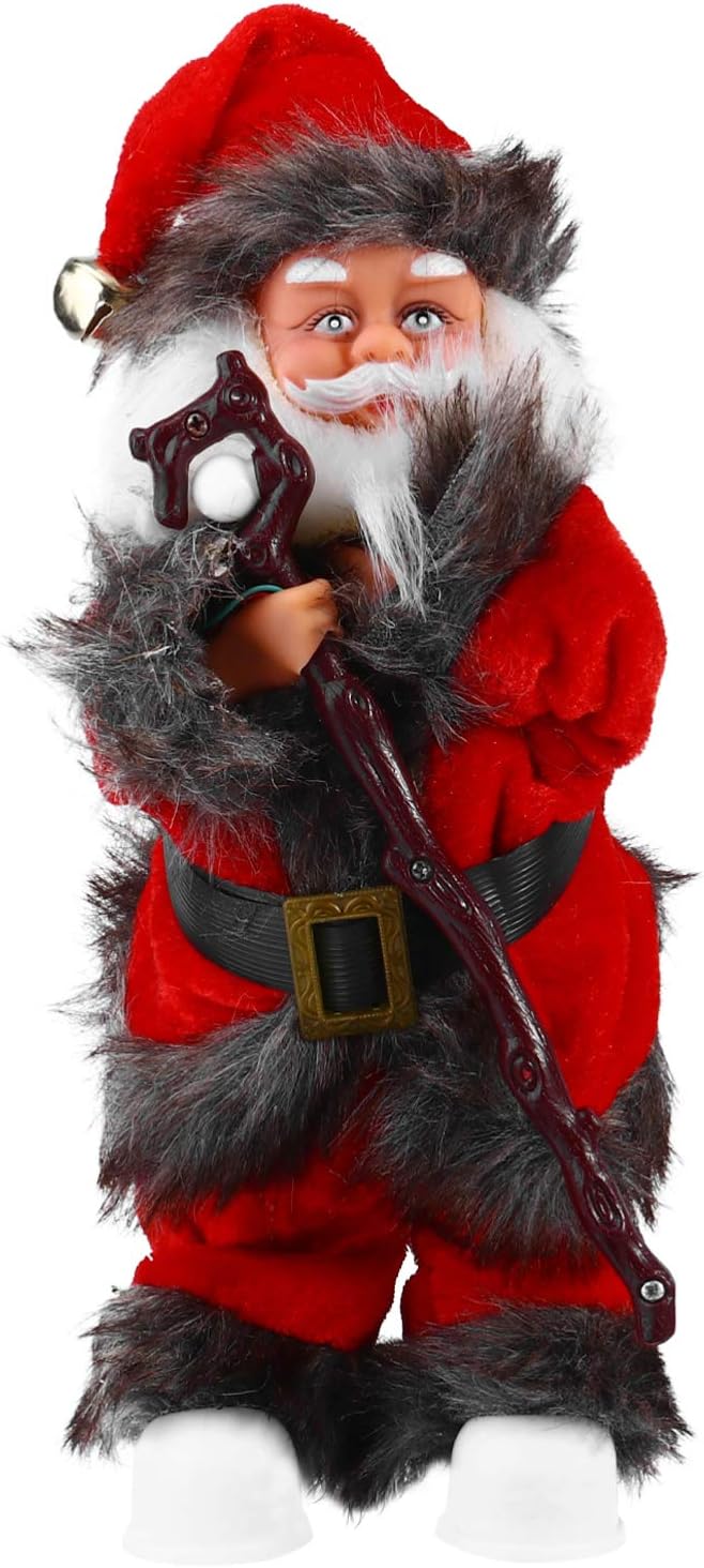 光る 歌う 踊る サンタクロース人形土台付き 【公式通販】