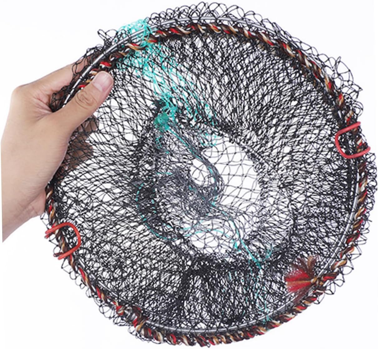 VANZACK 2Pcs Collapsible Fishing Net Trap Portable Bait Catcher for Lobster Crawfish and Fish Multi-Function Fish Trap for Fishing Enthusiasts