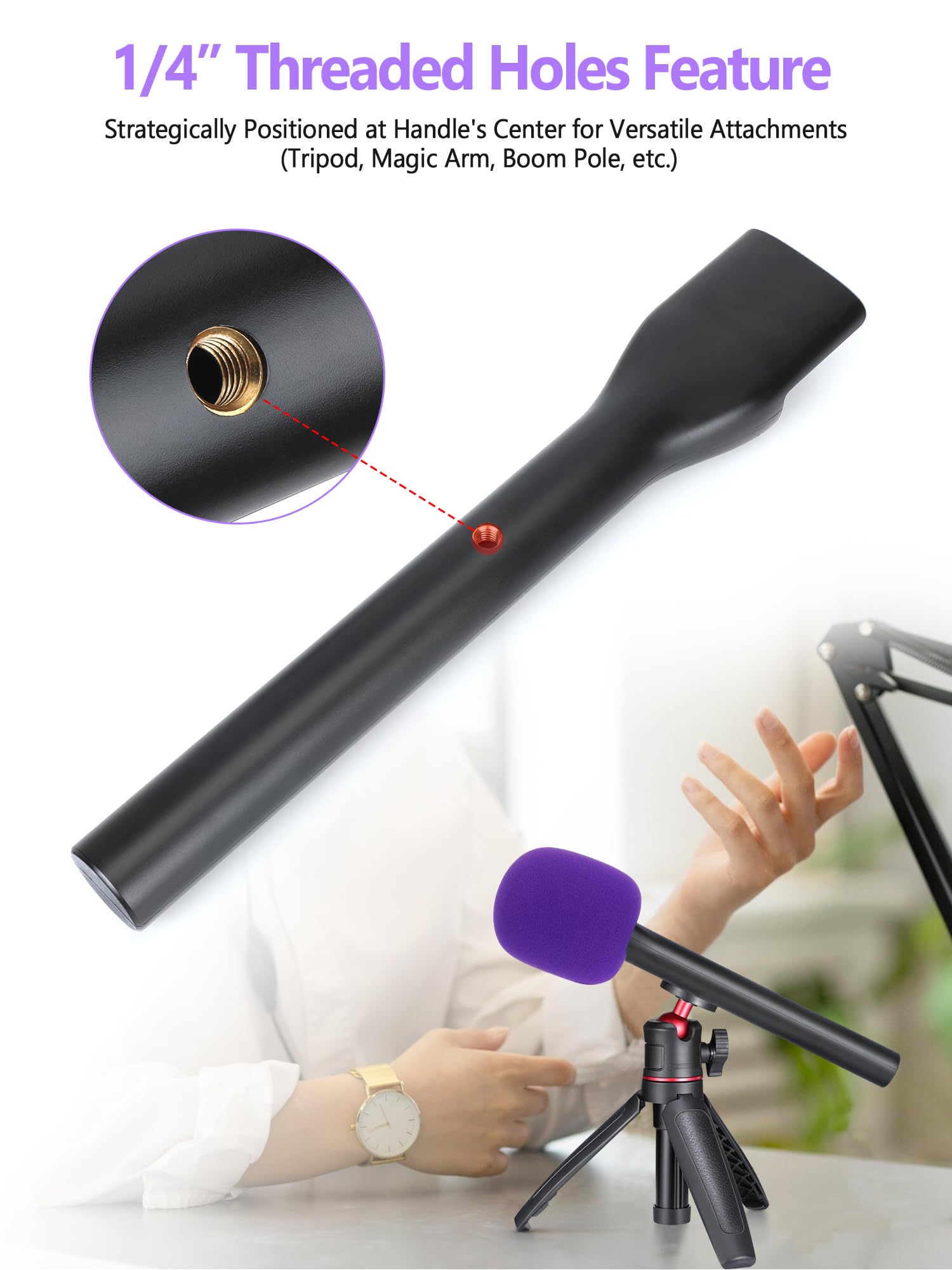 YOUSHARES Poignée DJI - Adaptateur Interview GO sans Fil pour Rode Wireless GO II, Support Cravate pour DJI Mic 2, Rode Wireless Me/Pro