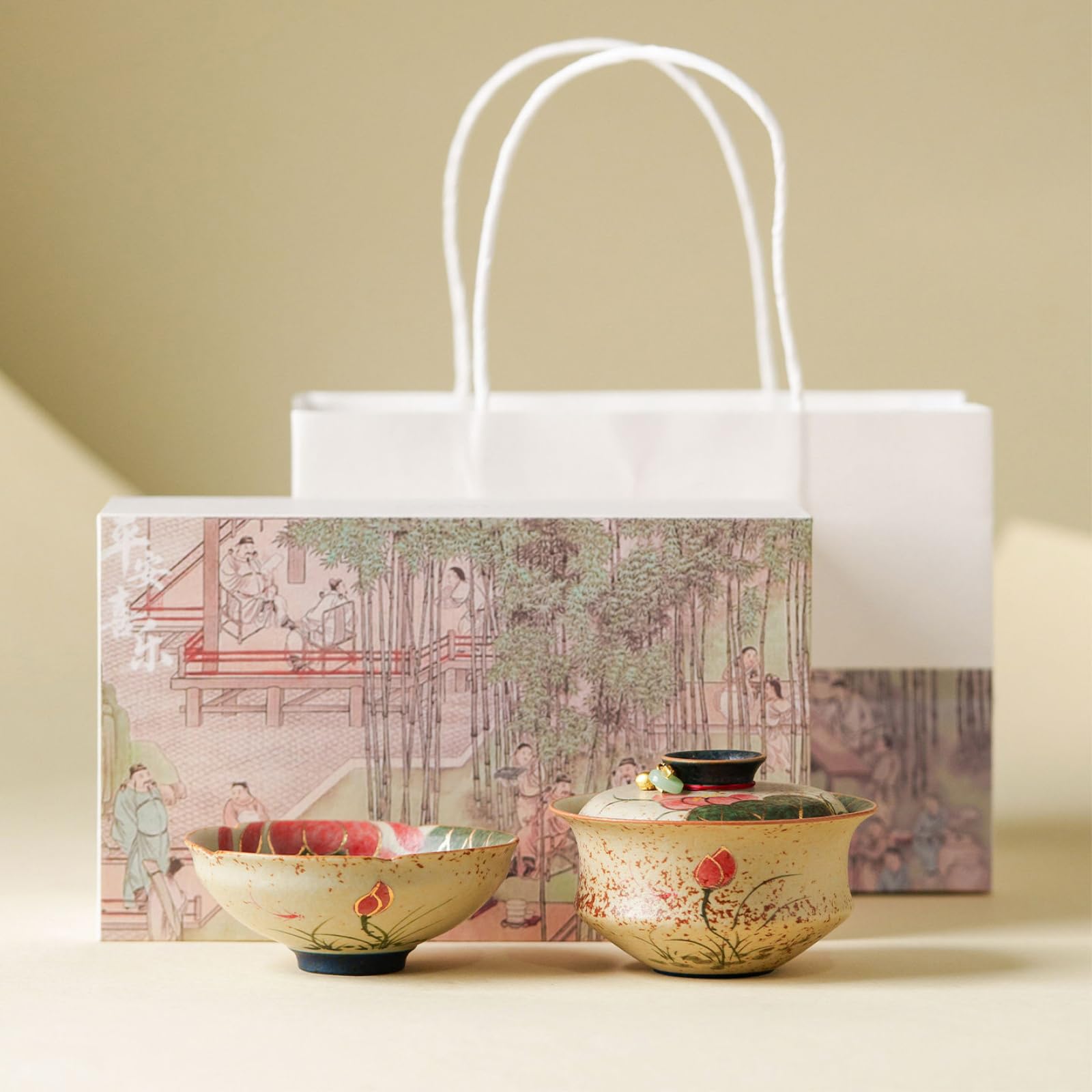 Ręcznie malowany ceramiczny zestaw do herbaty