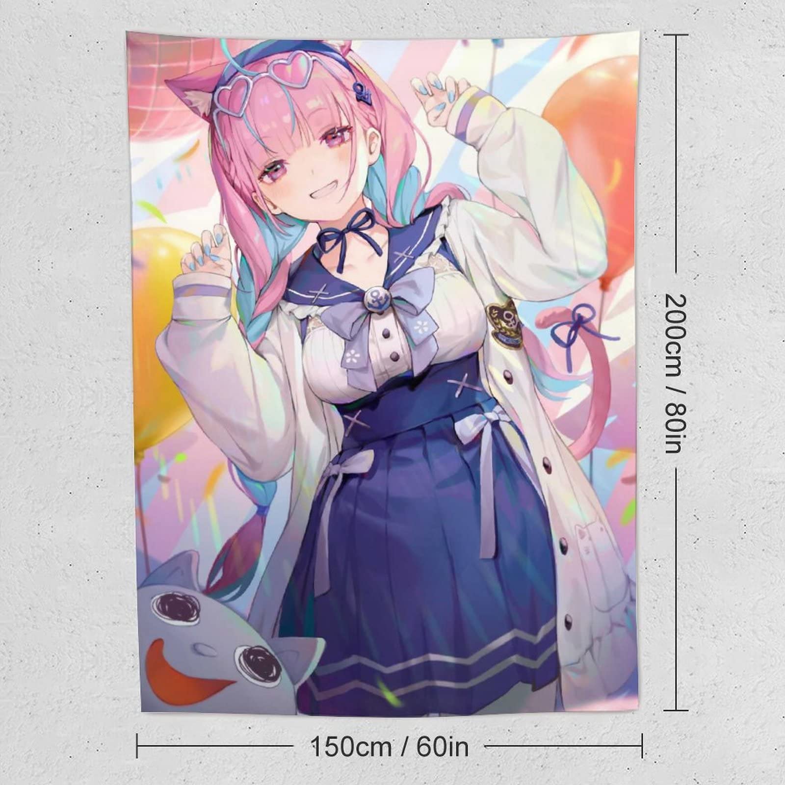 Amazon.co.jp: タペストリー 萌え キャラクター柄 VTuber 湊様 あく 