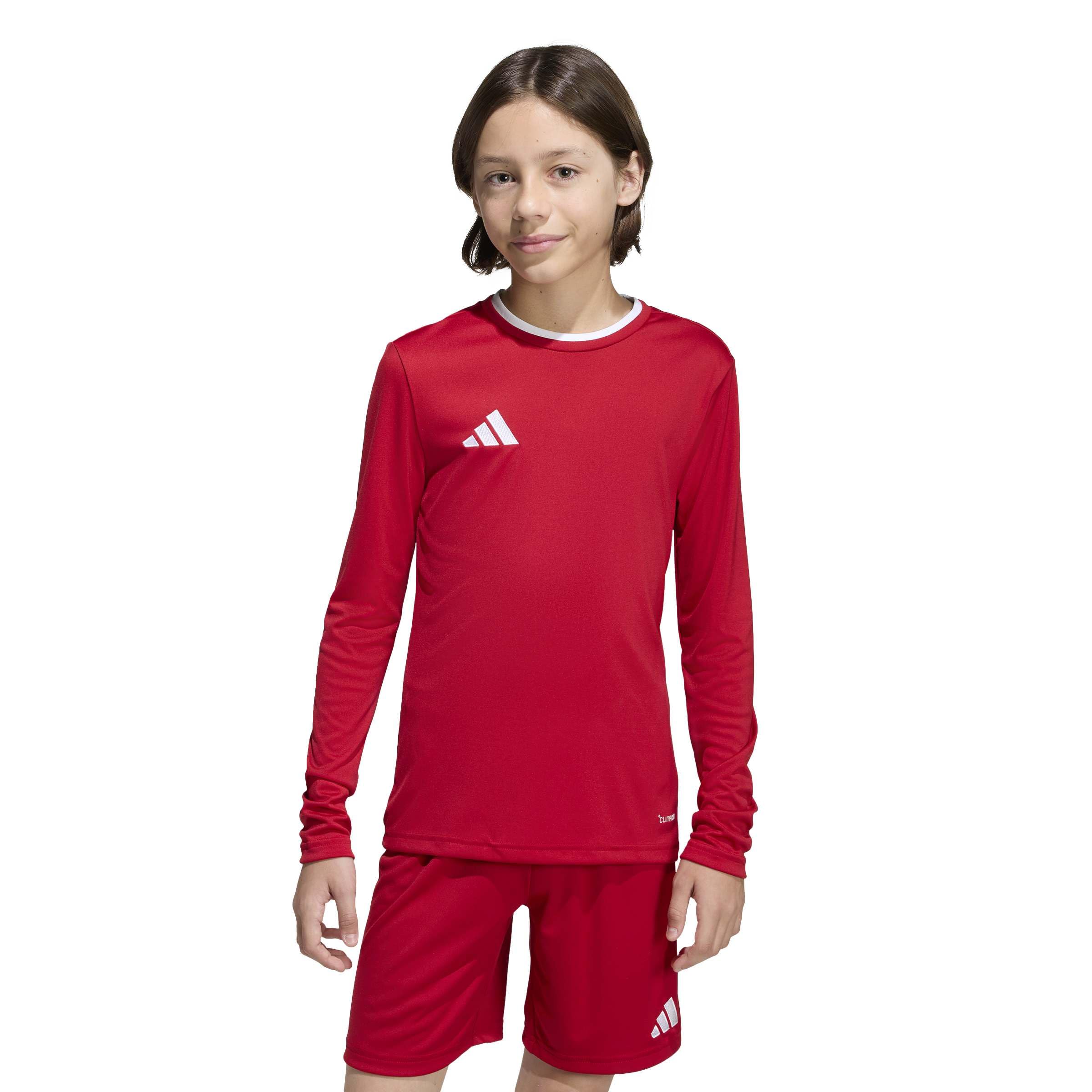 adidas Unisex Kids Entrada26 Long Sleeve Jersey Kids Shirt, Team Power red 2/White, 11-12 Years