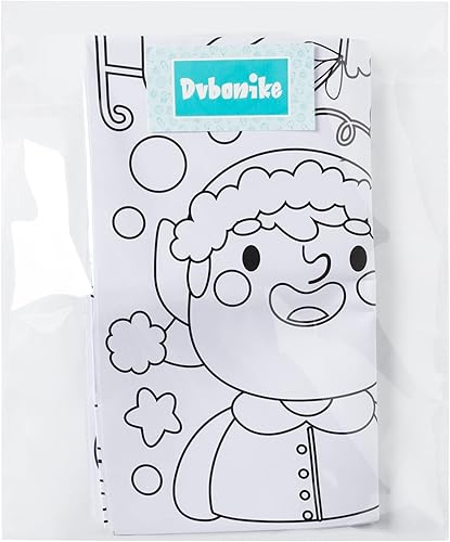 Miniatura 7 de Póster gigante de Navidad para colorear con Papá Noel, nieve, muñeco de nieve, alce, niños, bricolaje, garabatos en blanco, 55.1 x 23.6 pulgadas,