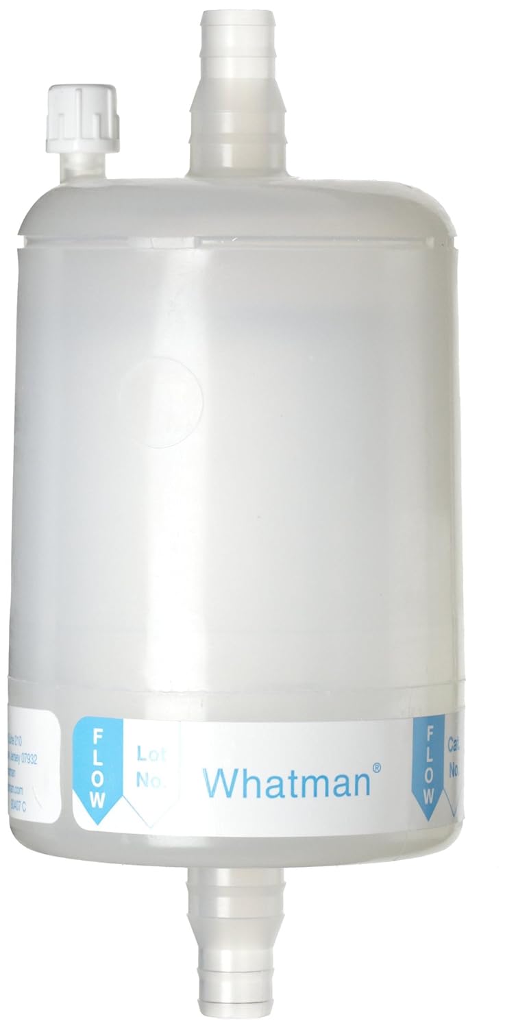 Whatman 6703-7550 Polycap HD 75 Polypropylene Capsule Filter with 1/2" SB Inlet and Outlet, 60 psi Maximum Pressure, 5.0 Micron