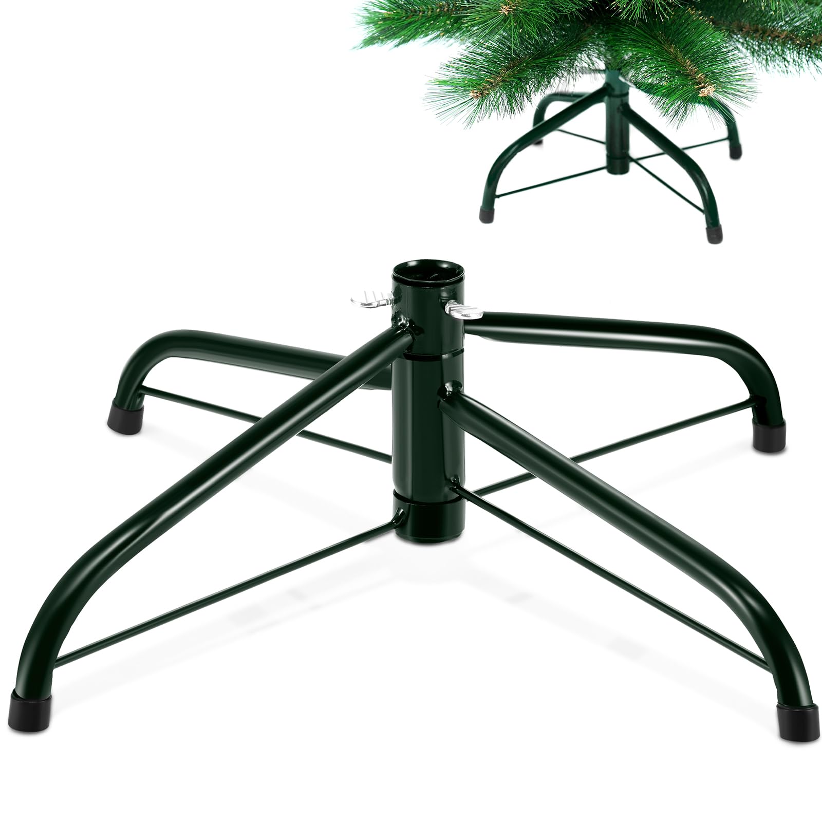 Namalu Supporto Pieghevole per Albero di Natale Base di Ricambio in Metallo per Albero Artificiale (40 cm, Verde)