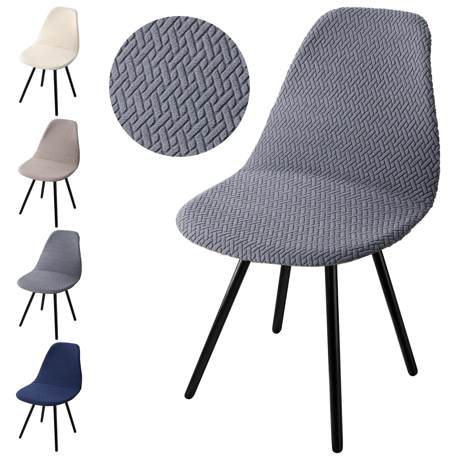 Fuloon Fundas para Sillas, Pack de 6 Fundas Sillas de Comedor Ajustables,Suave y Confortable Funda Protectoras para Silla Elasticas Lavables