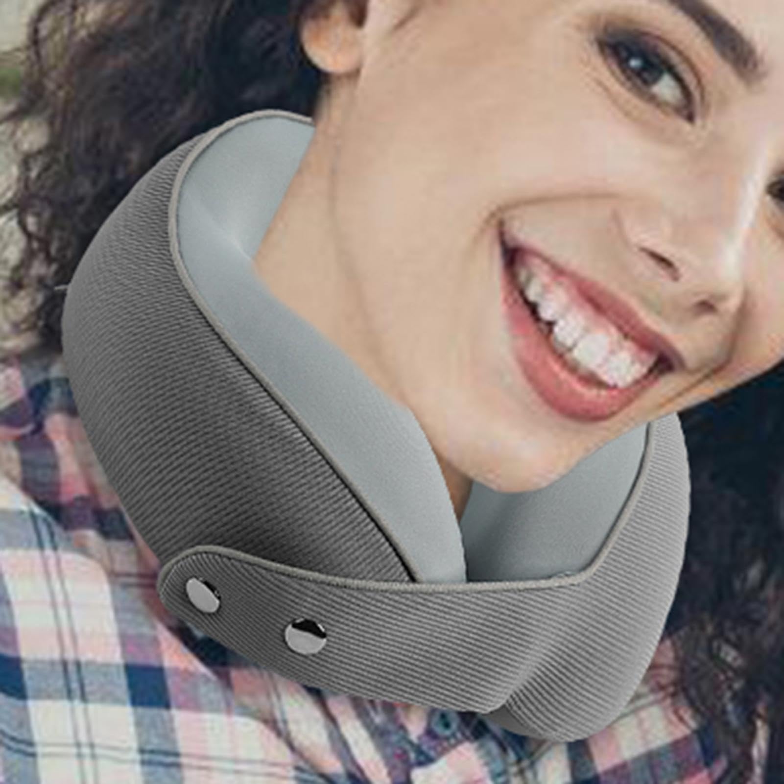 Findigit Cuscino cilindrico rotondo in memory foam per cervicale, per alleviare il dolore al collo, per dormire, cuscino di supporto per testa, schiena, gambe e yoga, 47 x 12,7 cm