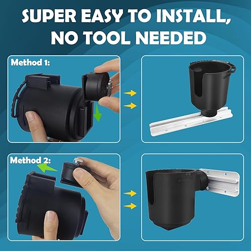 Miniatura 10 de Eupeng - Soporte multifuncional para tazas de kayak, diseño antideslizante, diseño de señuelo, almacenamiento de herramientas, 2 tamaños Aventik,