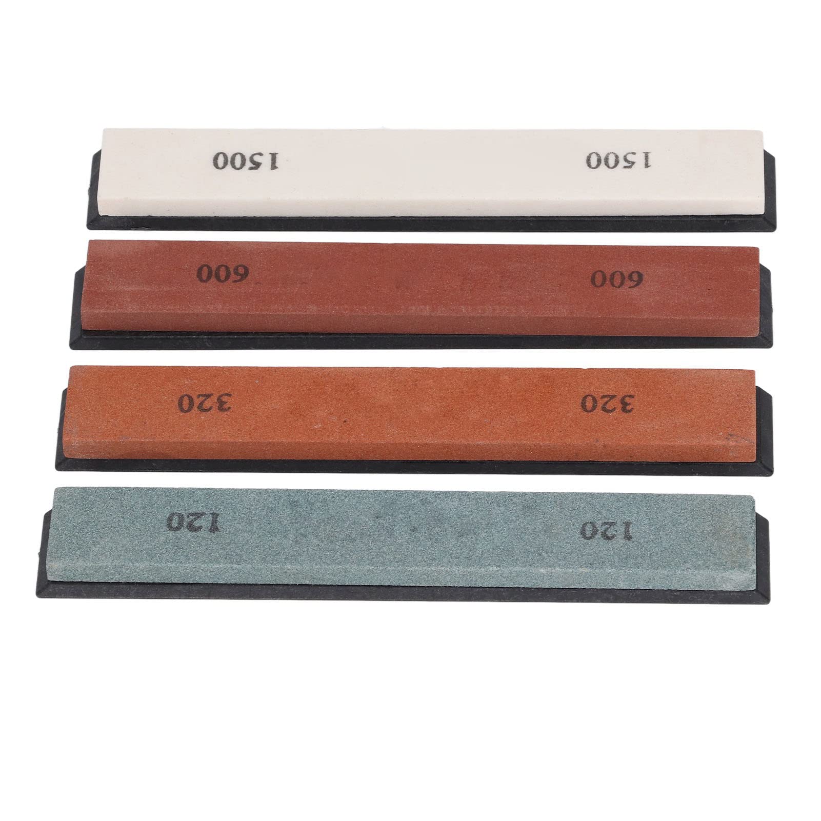 Kit 4 Pierres à Aiguiser Couteaux Grains 120 320 600 1500 - Pierres Humides Avec Base Antidérapante
