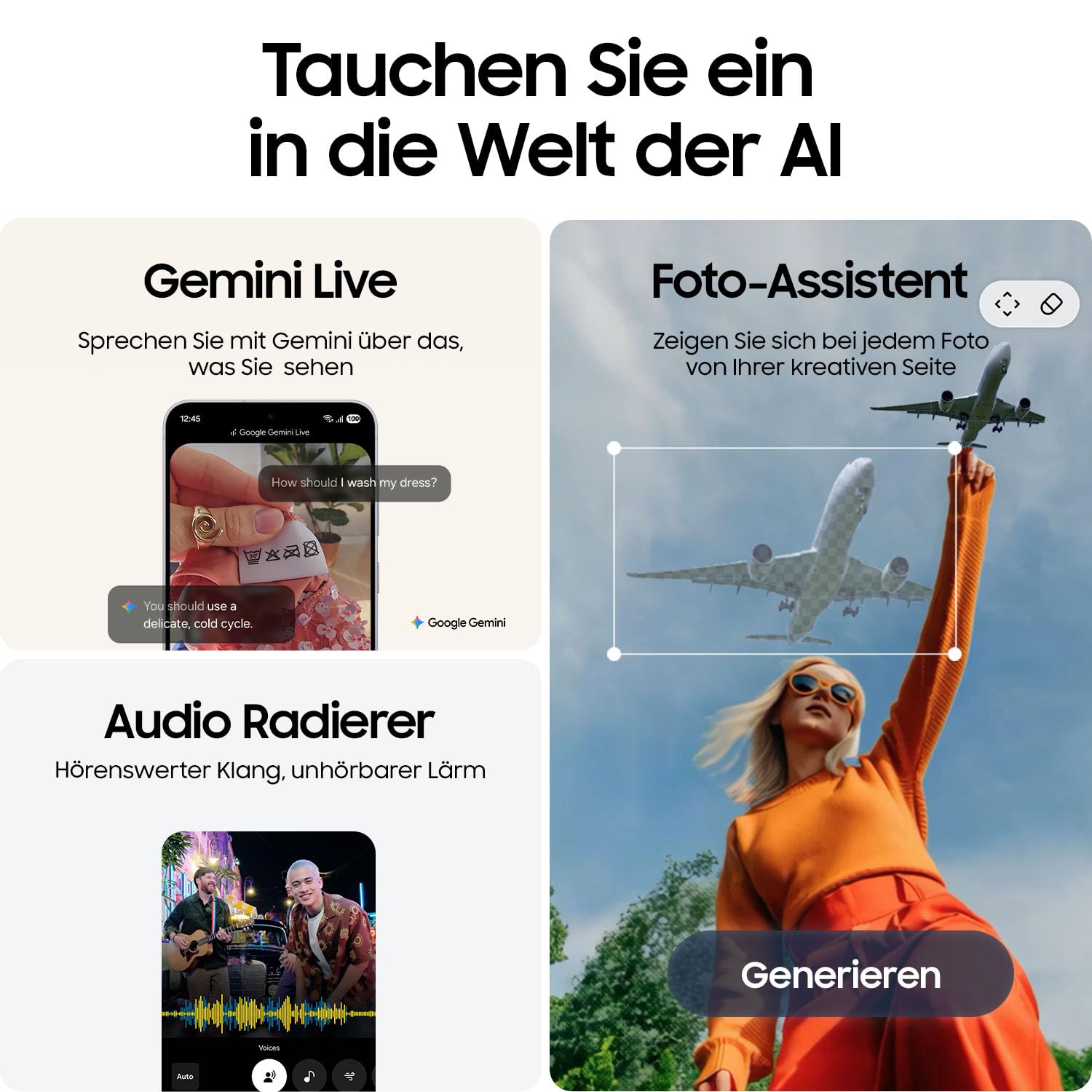 Samsung Galaxy S25 FE Enterprise Edition, AI Smartphone, Android-Handy ohne Vertrag, 8 GB RAM, 128 GB Speicher, Lange Akkulaufzeit, Sicherheit durch Knox Suite, JetBlack