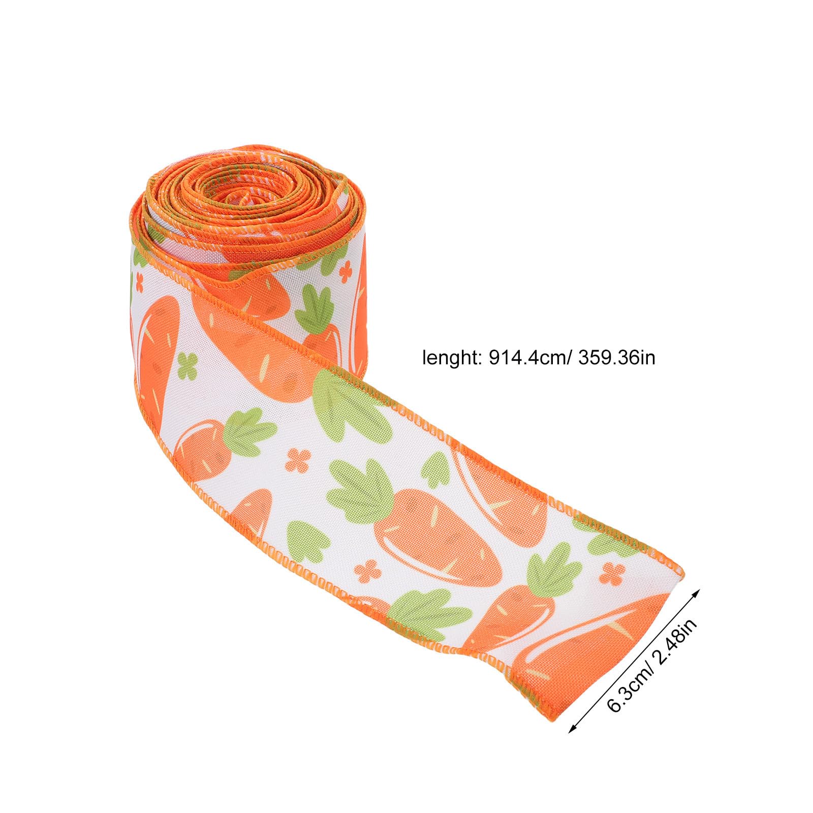Tofficu 5 Stück Osterband mit Drahtkante aus Polyester und Eisen 6,35cm Breit Vielseitig Einsetzbares Schleifenband für Osterdekoration und Geschenkkörbe im Vintage Stil