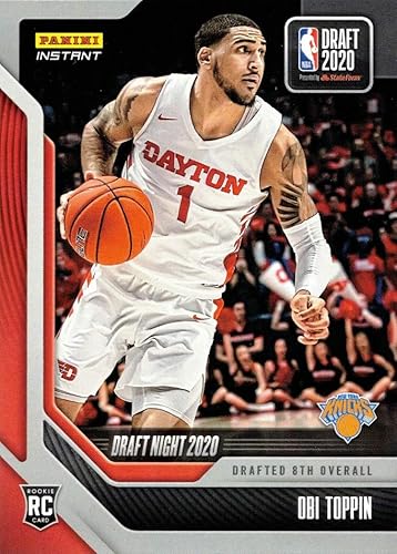 2020-21 Panini Instant Basketball #DN22 Obi Toppin Rookie Card Knicks - Only 1,019 made