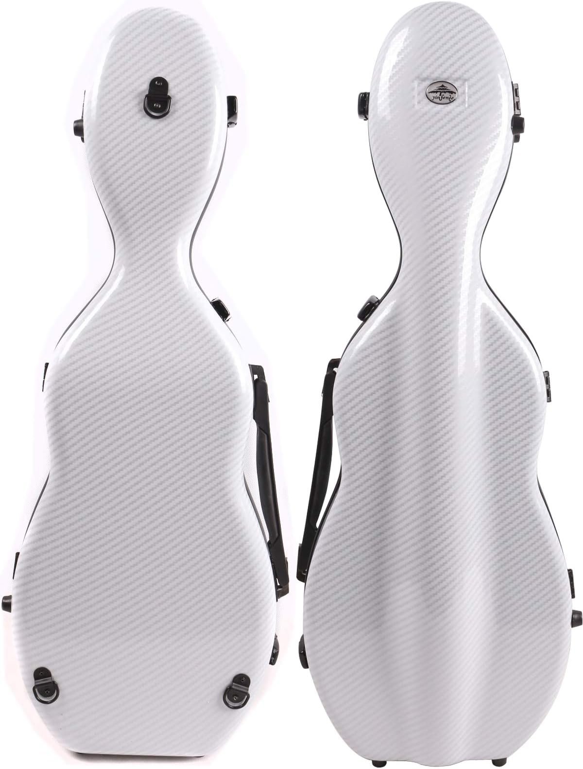 yinfente Carbon Fiber Violin Case 4/4 Full Size With Backstrp Handle Violin Bag Lightweight