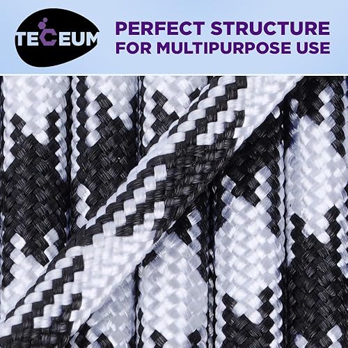 Vista 277 de TECEUM - Cuerda resistente 1000 de 1000 / 200 / 100 / 50 pies, más de 40 colores, cuerda para supervivencia y campamento, cuerda de nailon Patriot