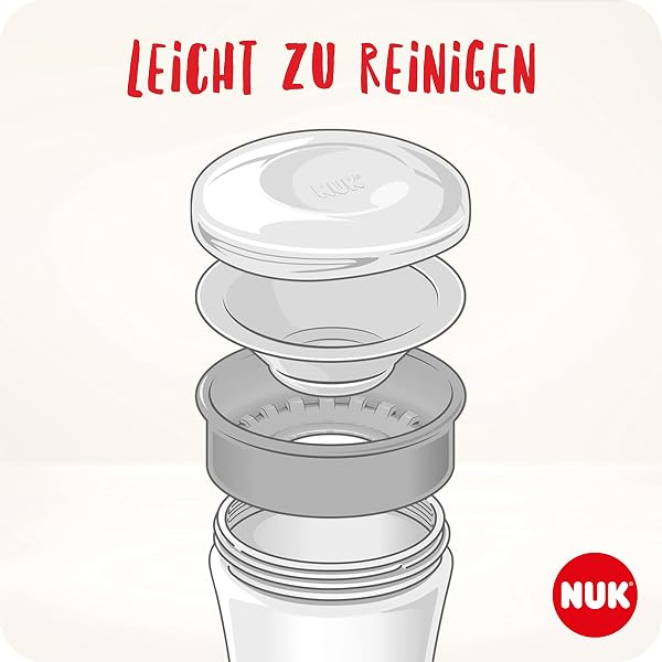 NUK Magic Cup Trinklernbecher | 8+ Monate | 230 ml | auslaufsicherer 360°-Trinkrand | BPA-frei | blauer Igel - 5