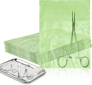 APQ Pack of 1000 Green-Tinted Sterilization Bags 12 x 15. Polyethylene Bags 12x15. Open Ended Packages with 2 mil Thickness. Plastic Bags for Health Needs. Ideal for Infirmaries and Pharmacy