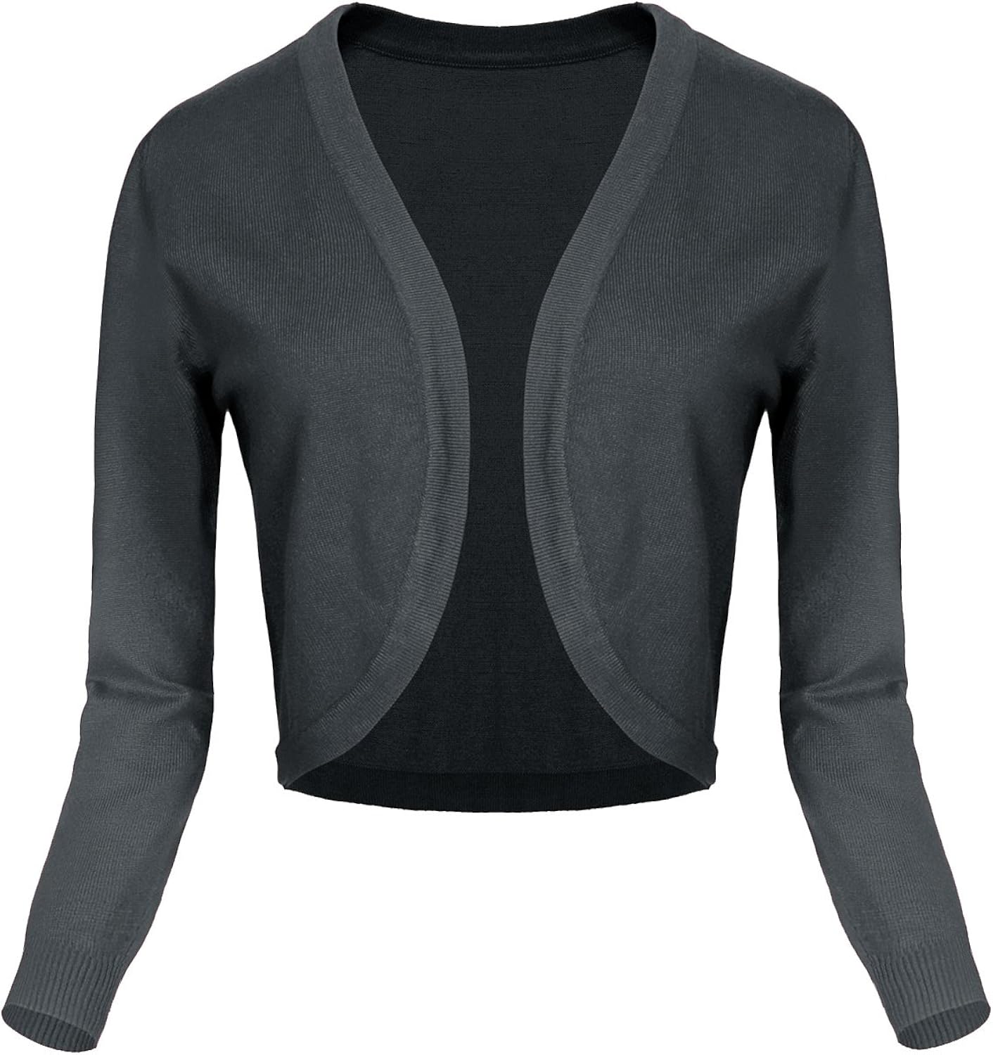 Urban CoCo Women's Cropped Cardigan V-Neck Button Down Knitted Sweater 3/4 Sleeve