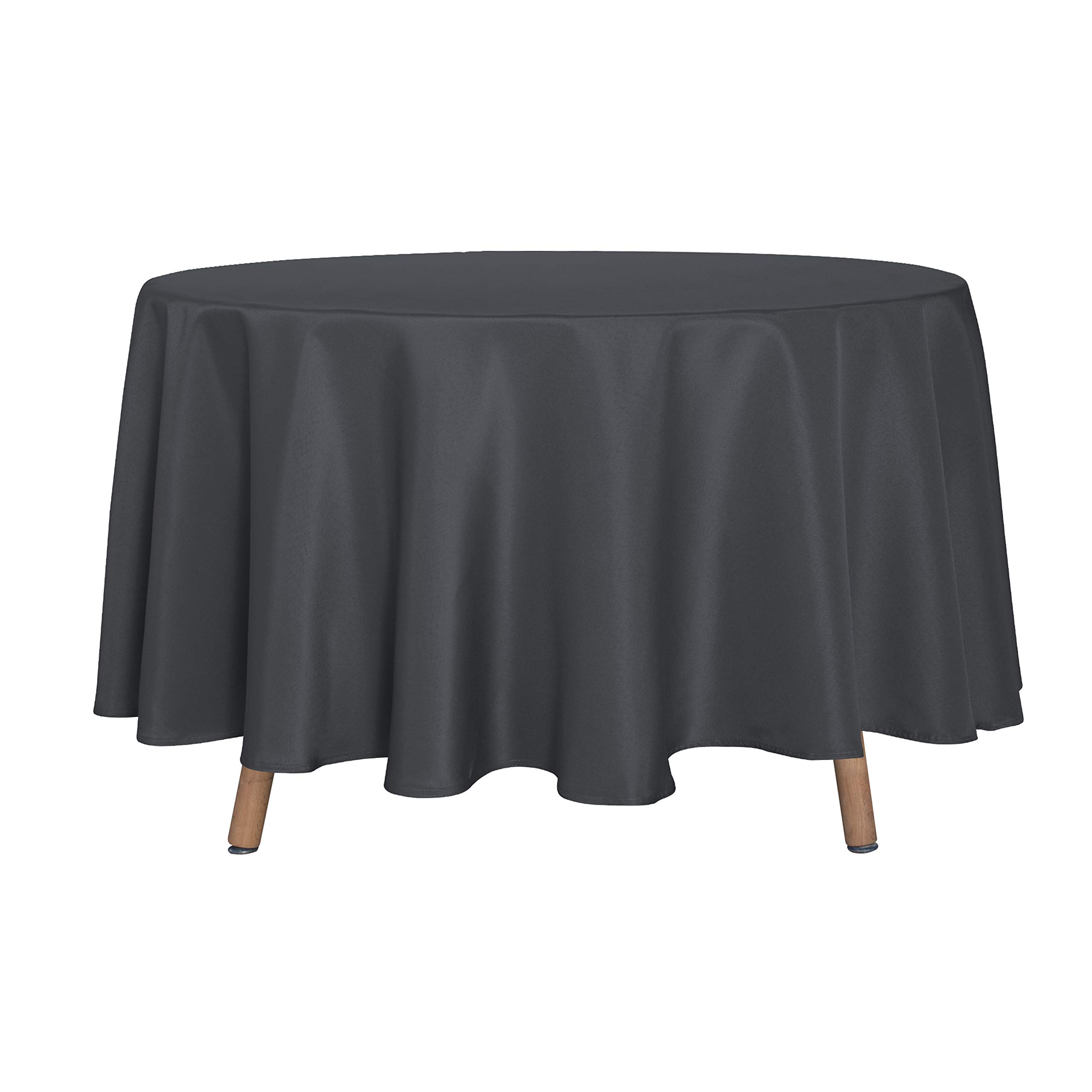sancua 90 Inch Round Tablecloth, Grey