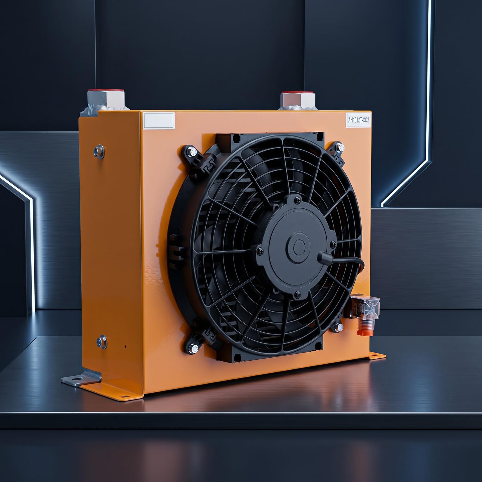 Radiatore Dell'olio Idraulico, Radiatore con Ventola Raffreddata Ad Aria da 100 L/min, Motore CC, Struttura in Metallo Resistente, per Macchinari Industriali Agricoli