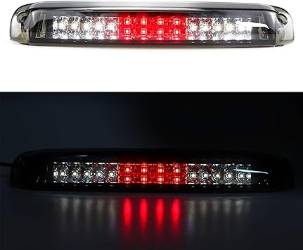 Tresound LED 3rd Third Brake Light for 1999-2007 Chevy Silverado/GMC Sierra 1500 2500 3500 HD Classic, Cargo Lamp High Mount Stop Tail light Chrome Housing + Smoke Lens